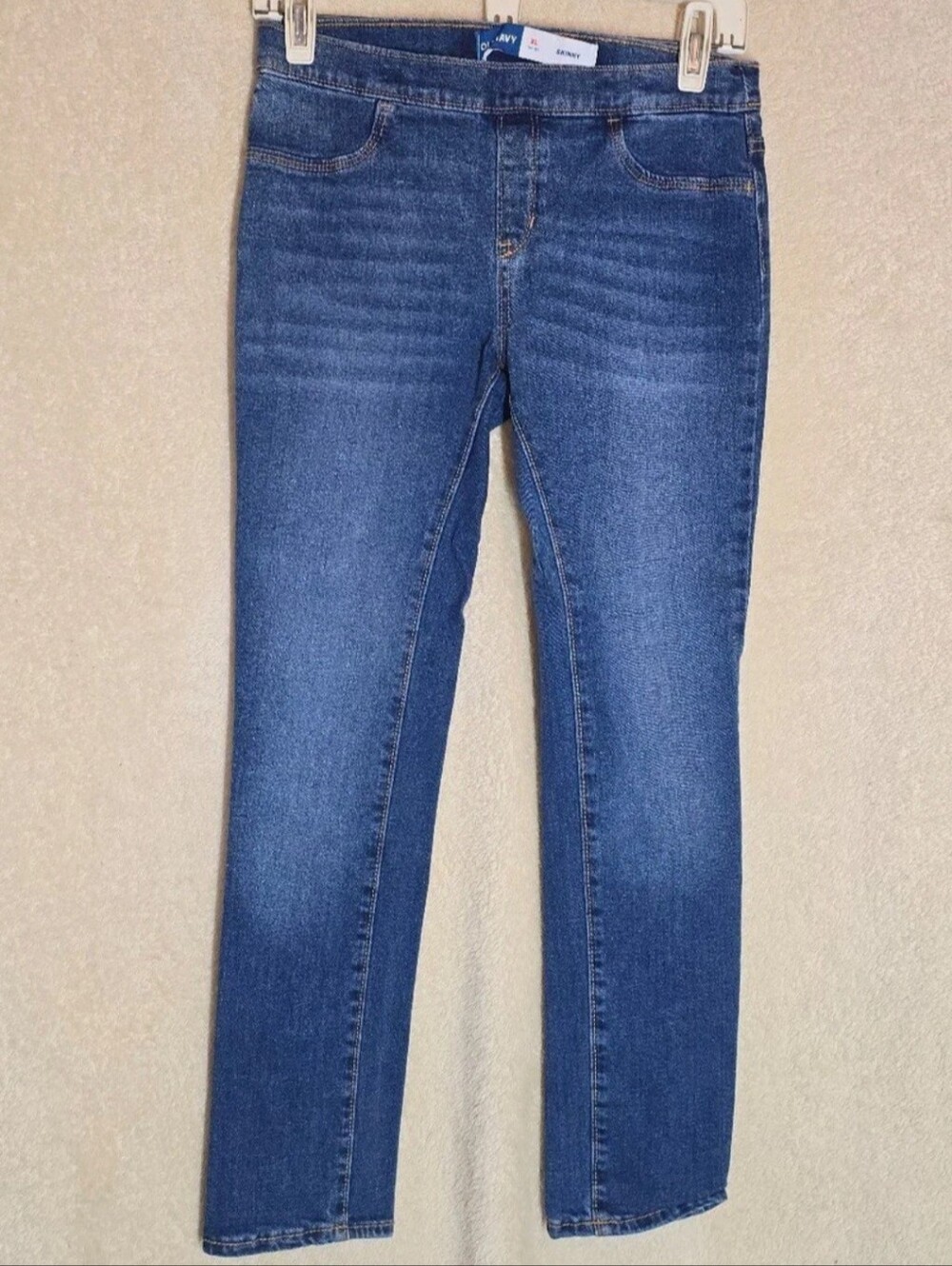 Girls Old Navy Size XL(14-16) Medium Wash Jeggings Stretchy Blue Denim